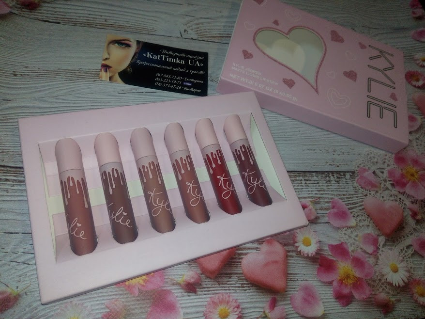 НАБІР РІДКИХ ПОМАД KYLIE JENRER MATTE LIOUID LIPSTIEN (А) 6 шт, фото 1