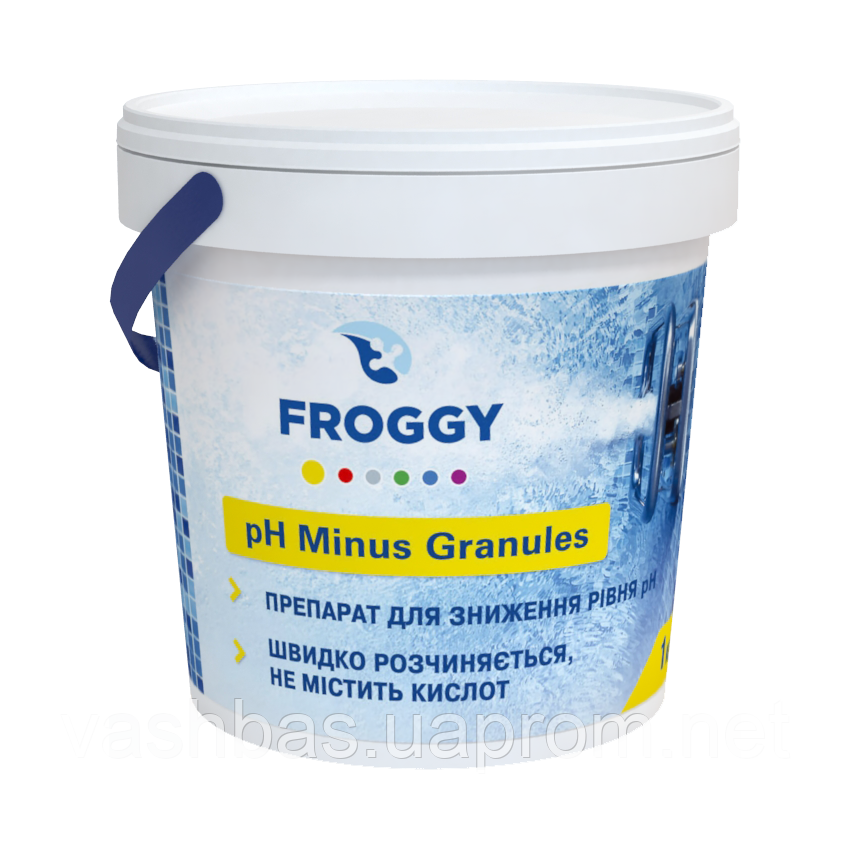 PH-Minus Granules, 25 кг засіб для зниження рівня Ph води. Хімія для басейну FROGGYTM