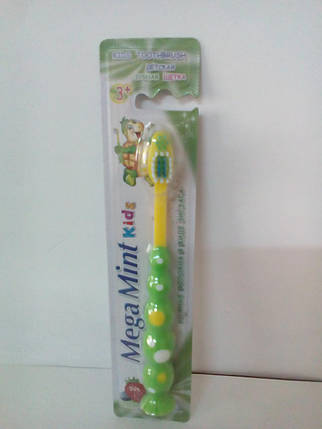 Зубні щітки Mega Mint Kids 3-x кольорів блістер , фото 1