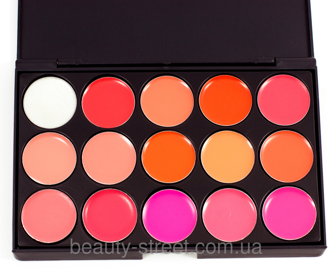 Палітра помад помади 15 відтінків + блиски, фото 1