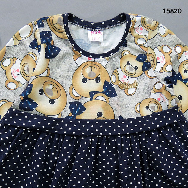 Платье "Мишки" для девочки. - фото 2 - id-p656445023