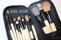 Набір косметичних пензлів Боббі Браун 15 штук + чохол у Подарунок Пензлі Боб Браун