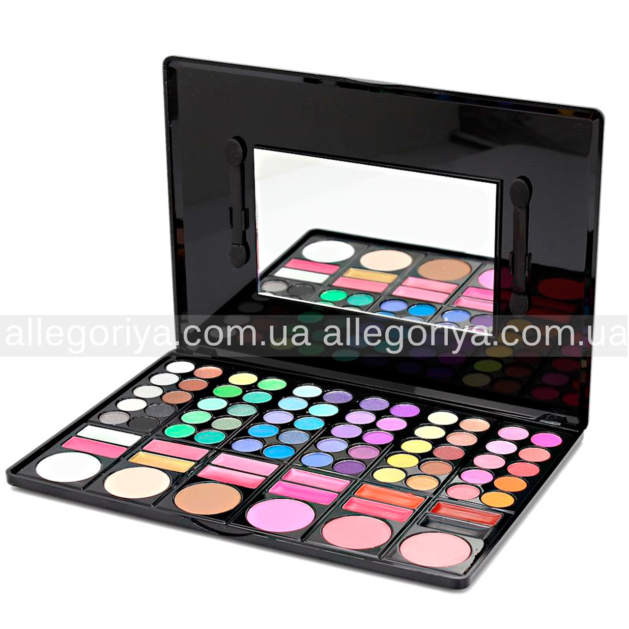 Палітра тіней 78 відтінків mac + 12 кольорів помади + 6 рум'ян набір тіней, фото 1