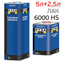 Лак Dyna Clear 6000 HS Antiscratch 5л + Отвердитель Flexi Medium 2,5л (Комплект)