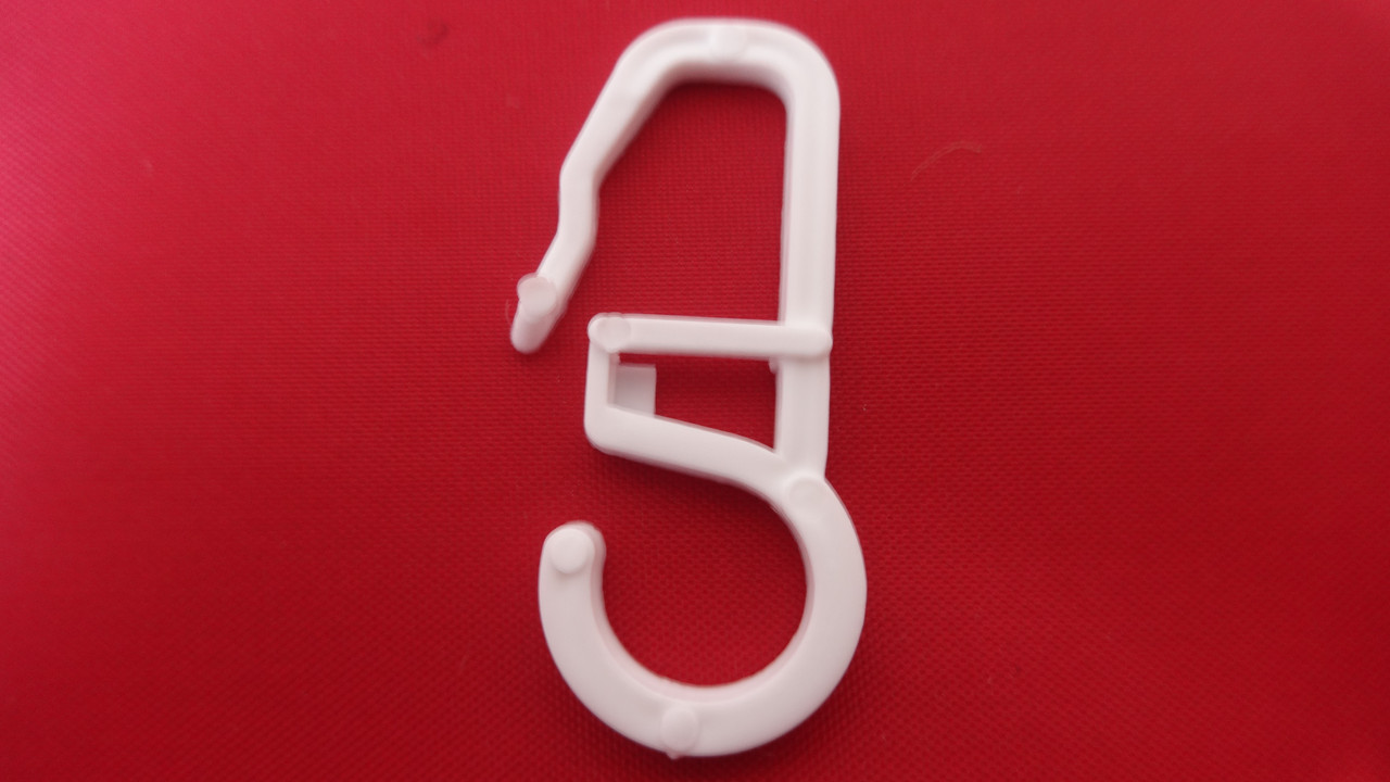 Гачок для карниза білий, фото 1