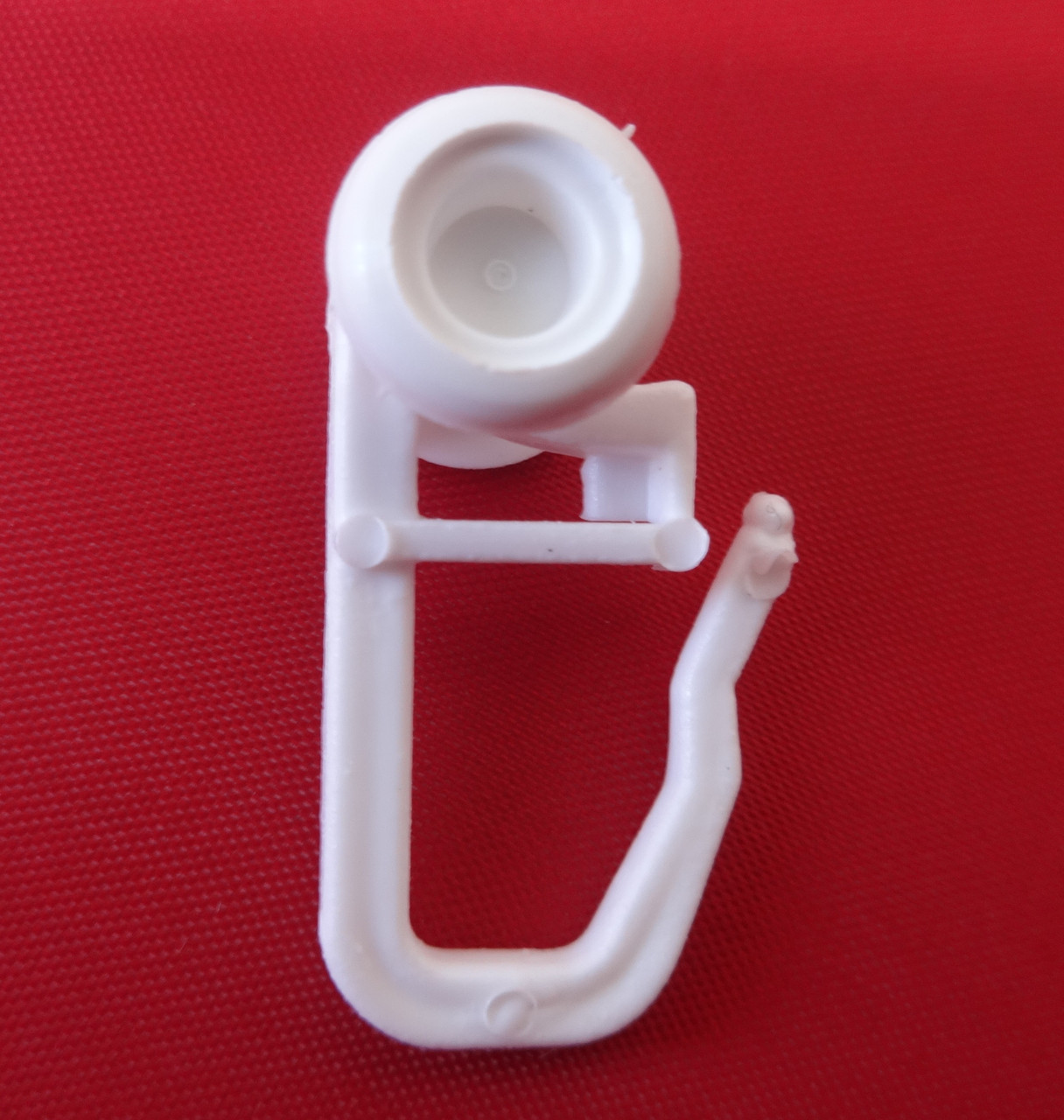 Гачок — ролик для карниза U-шина білий, фото 1