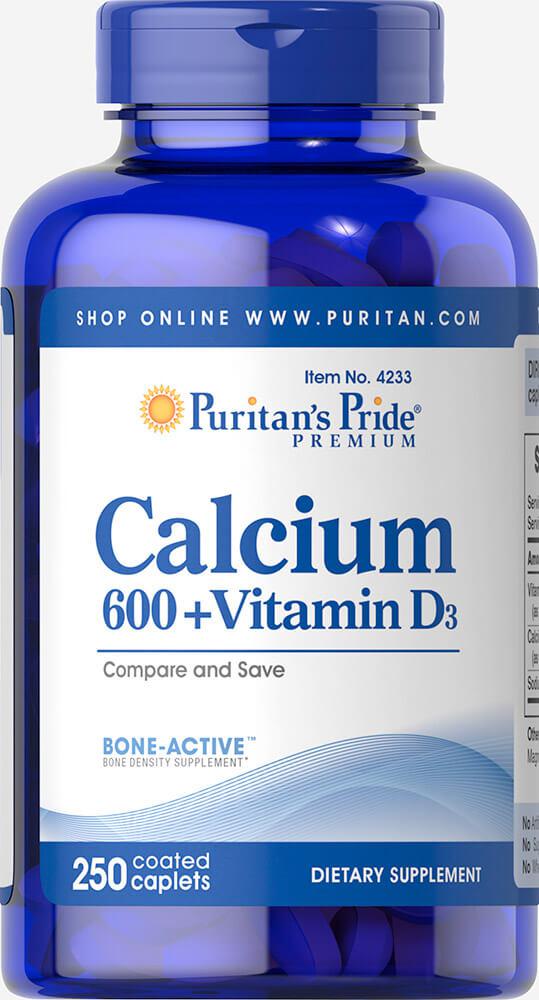 Кальций карбонат с витамином Д, Calcium Carbonate 600 mg + Vitamin D ...