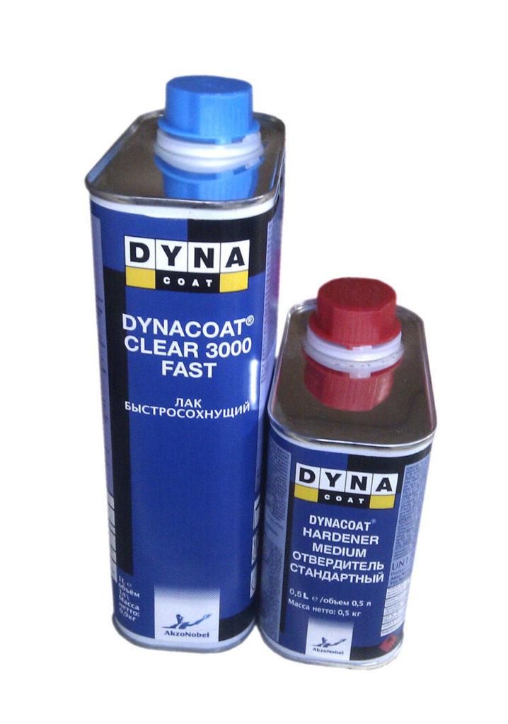 Лак Dyna Clear 3000 FAST Antiscratch 1 л + затверджувач 0.5 л (Комплект)