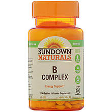 Б-комплекс,Вітаміни групи B Sundown Naturals B Complex 100 tablets