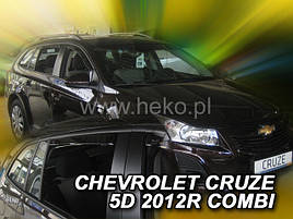 Дефлектори вікон (вітровики) Chevrolet CRUZE 2012+ COMBI 5D (вставні, 4 шт.) (HEKO)