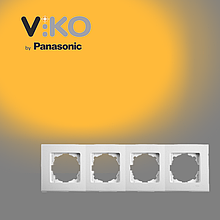 Четвірна горизонтальна рамка VIKO Linnera Біла