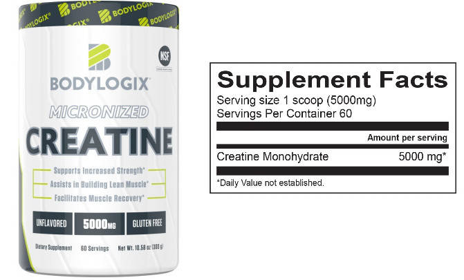 Креатин-моногідрат Bodylogix Micronized Creatine 60 порц., фото 3