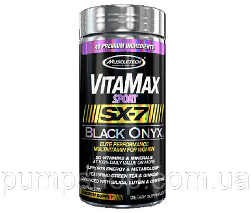 Вітаміни для жінок MuscleTech VitaMax Sport SX-7 Black Onyx For Women 120 таб., фото 1