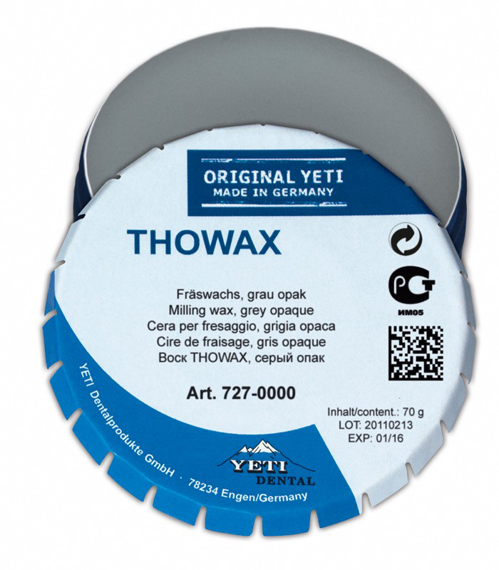 Фрезерний віск THOWAX 70г, сірий, опак, Yeti Dental (Німеччина), фото 1
