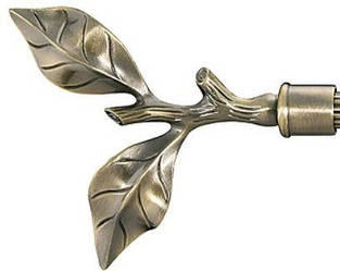 Наконечник на кований карниз 19 мм Лист Троянди (Польща)