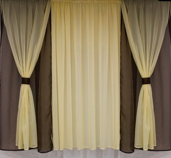 Кухонні Штори "Саванна Венге", комплект