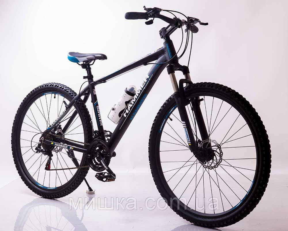 Стильний спортивний алюмінієвий велосипед S200 колеса 27.5*2,25, рама 19'' чорно-синій