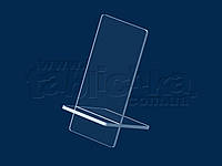 Пластиковая подставка под мобильный телефон "Компакт", акрил прозрачный 1,8 мм