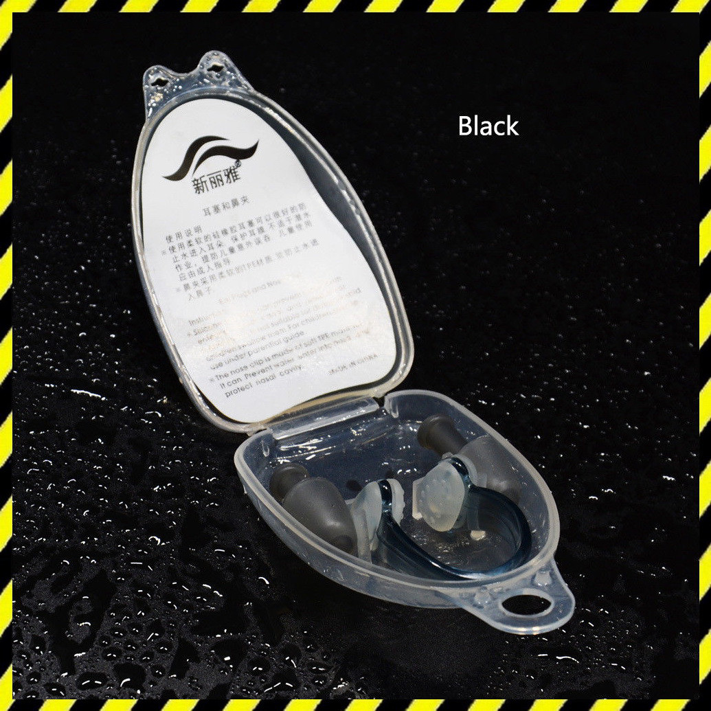 Беруші для плавання Silenta Razor з кліпсою, dark grey (надм'які)