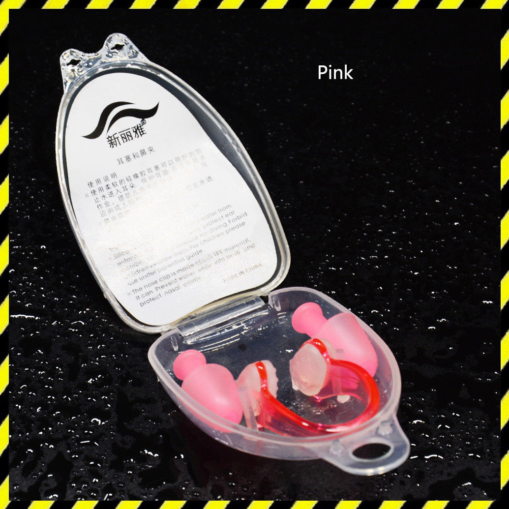 Беруші для плавання Silenta Razor з кліпсою, pink (надм'які)