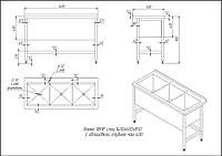 Ванны моечные из нержавеющей стали.