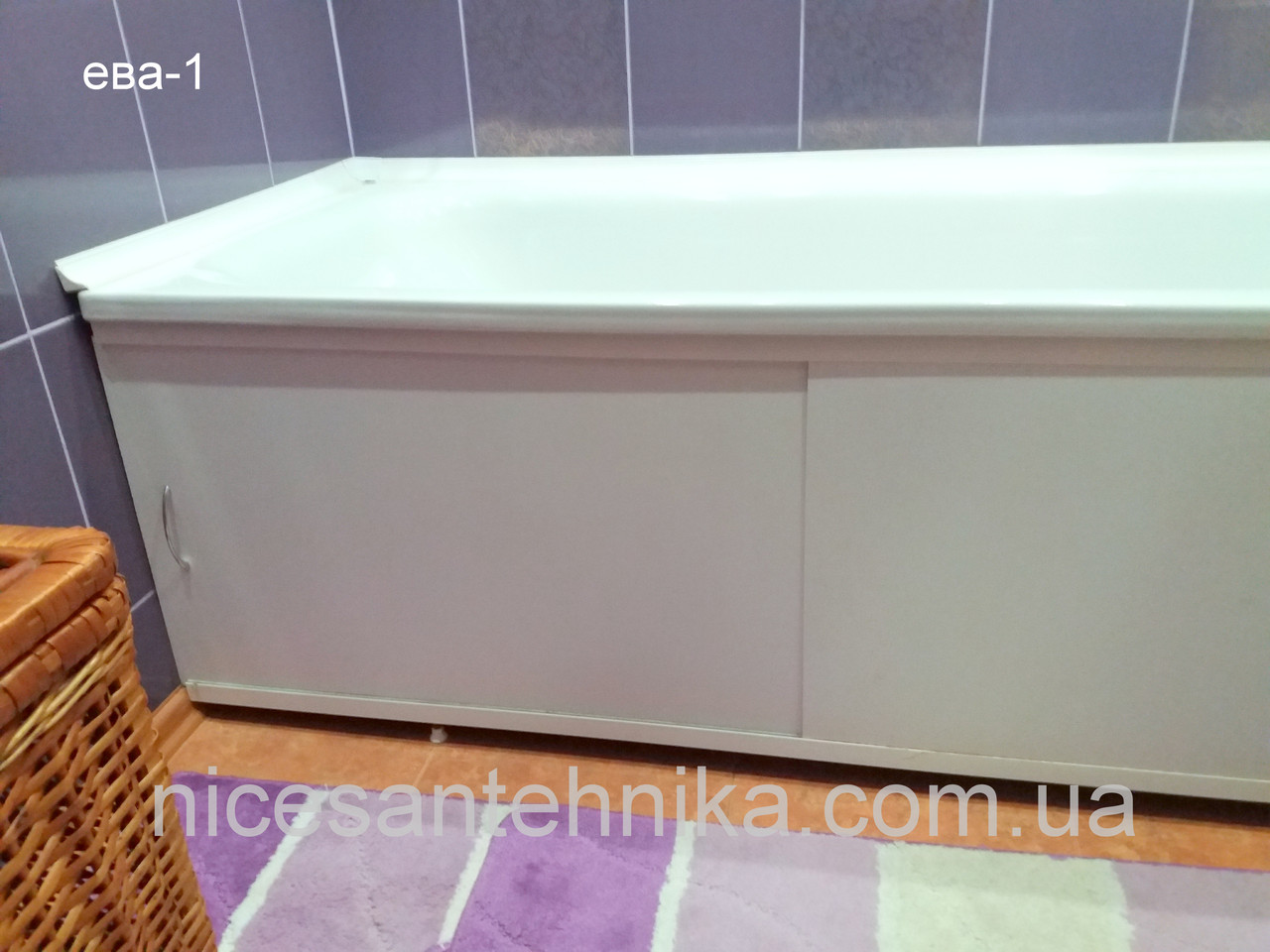 Экран под ванну 120*50 см. ЕВА-1 алюминиевый - фото 4 - id-p303507592