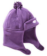 Детская флисовая шапочка для девочки 3-6 месяцев