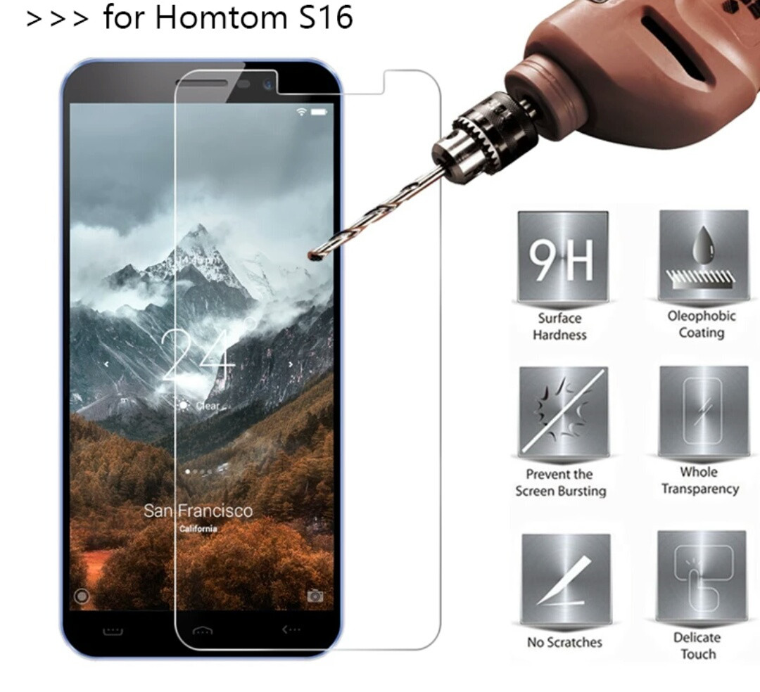 Захистале загартоване скло для Homtom S16 2.5D 0.26 mm