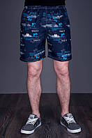 Чоловічі пляжні шорти (плащівка), темно-синього кольору