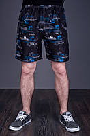 Чоловічі пляжні шорти (плащівка), чорного кольору