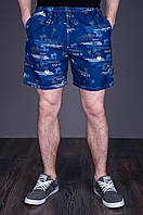 Чоловічі пляжні шорти (плащівка), синього кольору