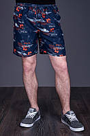 Чоловічі пляжні шорти (плащівка), темно-синього кольору