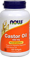 Масло Касторовое NOW Foods Castor Oil 650mg 120 softgels