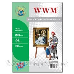 Полотно WWM натуральне бавовняне Fine Art, 260 g A3*20 л.