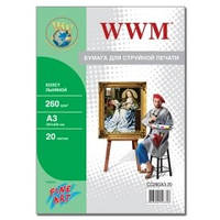 Холст WWM натуральный хлопковый Fine Art, 260g A3*20 л.