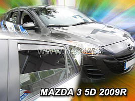 Дефлектори вікон (вітровики) MAZDA 3 5d 2009+ HTB (HEKO)
