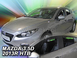 Дефлектори вікон (вітровики) Mazda 3 5d 2013r htb/sed (HEKO)