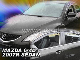 Дефлектори вікон (вітровики) Mazda 6 5d 2007-2013 sedan (HEKO)