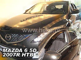 Дефлектори вікон (вітровики) Mazda 6 5d 2007-2013 HTB (HEKO)