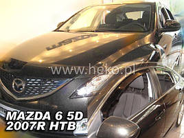 Дефлектори вікон (вітровики) Mazda 6 5d 2007-2013r HTB (Heko)