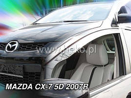 Дефлектори вікон (вітровики) MAZDA CX-7 5D (Тільки передки) 2006+ (HEKO)