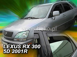 Дефлектори вікон (вітровики) Lexus RX300 1999+ 5D (вставні, 4 шт.) (HEKO)