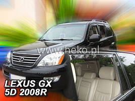 Дефлектори вікон (вітровики) LEXUS GX - 5D 2002-2009 (HEKO)
