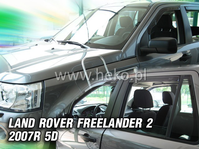 Дефлектори вікон (вітровики) Land Rover Freelander II 2007R 5D 4шт (Heko)