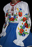 Блуза дитяча - вишиванка "Польовий букет", 98-146 см, фото 9