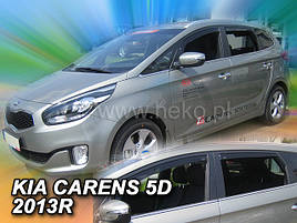 Дефлектори вікон (вітровики) Kia Carens 5D 2013+ (вставні, 4 шт.) (HEKO)