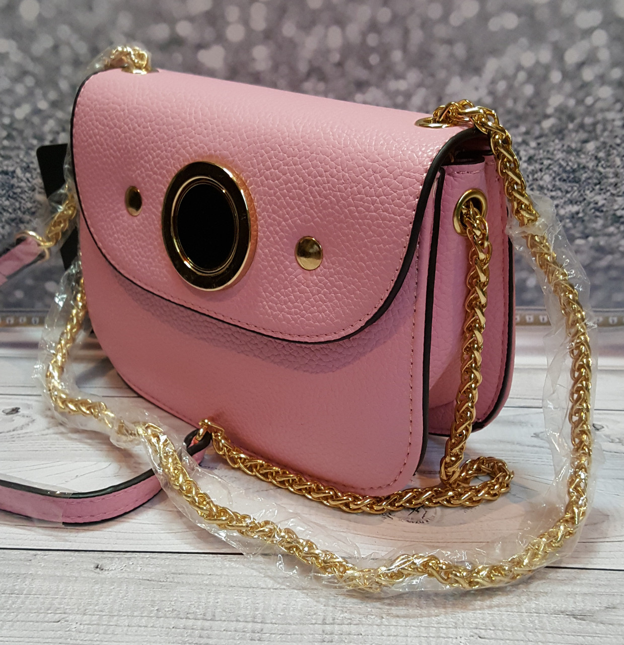 Женская розовая маленькая сумочка - фото 2 - id-p573710556
