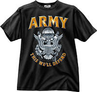 Футболка черная 1-SIDED - ''ARMY'' EMBLEM T-SHIRT ROTHCO USA