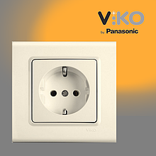 Розетка VIKO Linnera із заземленням Крем