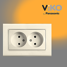 Розетка подвійна VIKO Linnera Крем